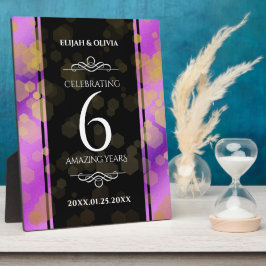 Elegant 6. Geburtstag von Amethyst Fotoplatte