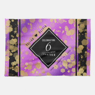 Elegant 6. Geburtstag von Amethyst Geschirrtuch
