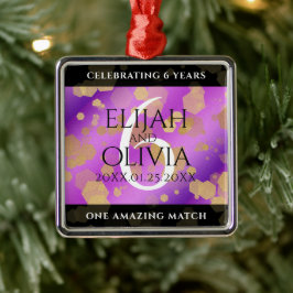 Elegant 6. Geburtstag von Amethyst Ornament Aus Metall