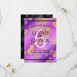 Elegant 6. Geburtstag von Amethyst Save The Date