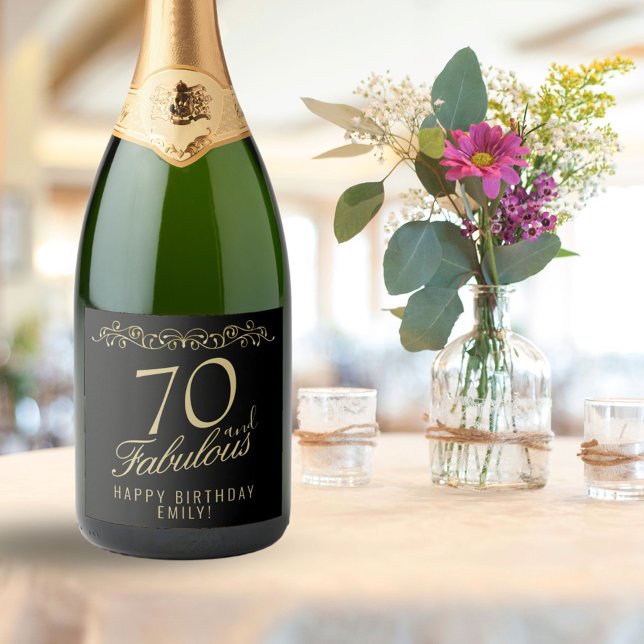 Elegant 70 and Fabulous Ornament 70th Birthday (Von Creator hochgeladen)