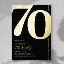 Elegant 70. Geburtstagsparty Foil