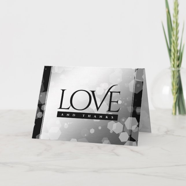 Elegant 70. Platinum Hochzeitstag Dankeskarte (Vorderseite)