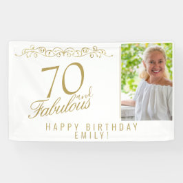 Elegant 70 und fabelhafte Ornament Geburtstag Foto Banner