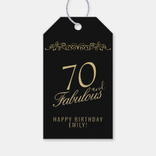 Elegant 70 und fabelhaftes Ornament 70. Geburtstag Geschenkanhänger