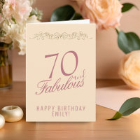Elegant 70 und fabelhaftes Ornament 70. Geburtstag