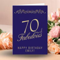 Elegant 70 und fabelhaftes Ornament 70. Geburtstag