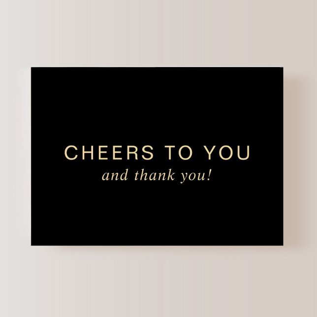 Elegant 70th Birthday Black Gold Dankeskarte (Von Creator hochgeladen)