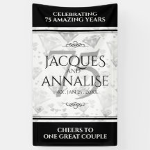 Elegant 75. Diamond Wedding Jubiläum