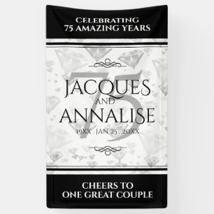 Elegant 75. Diamond Wedding Jubiläum Banner