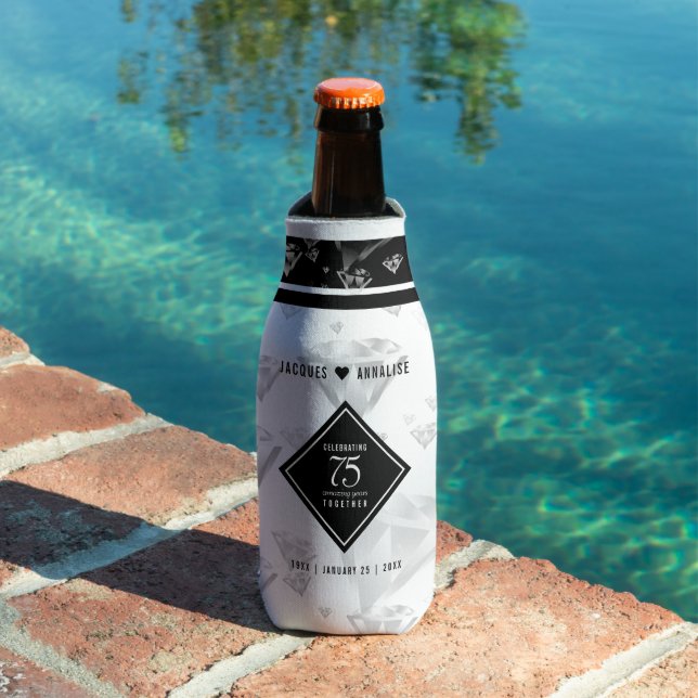 Elegant 75. Diamond Wedding Jubiläum Flaschenkühler (In Situ Pool)