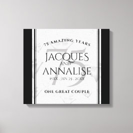 Elegant 75. Diamond Wedding Jubiläum Leinwanddruck