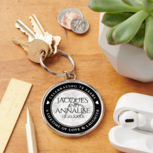 Elegant 75. Diamond Wedding Jubiläum Schlüsselanhänger