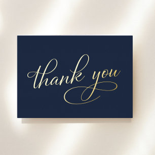 Elegant 75. Geburtstag Blue Foil Danke Karte