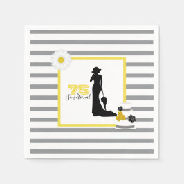 Elegant 75 & SENSATIONAL 75. Geburtstagsparty Serviette