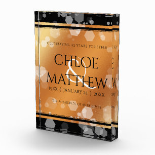 Elegant 7. 22. 49. Geburtstag der Kupferhochzeit Fotoblock