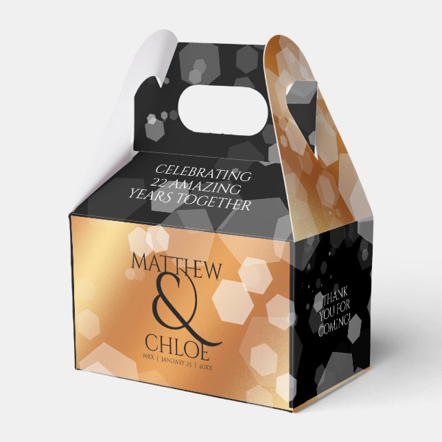 Elegant 7. 22. 49. Geburtstag der Kupferhochzeit Geschenkschachtel (Vorderseite)