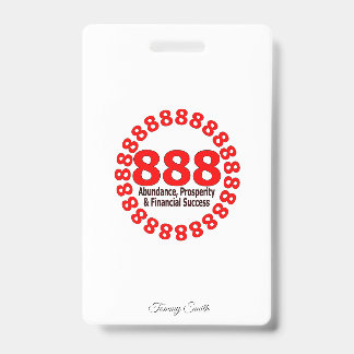Elegant 888 Angel Number Invitation Card Ausweis