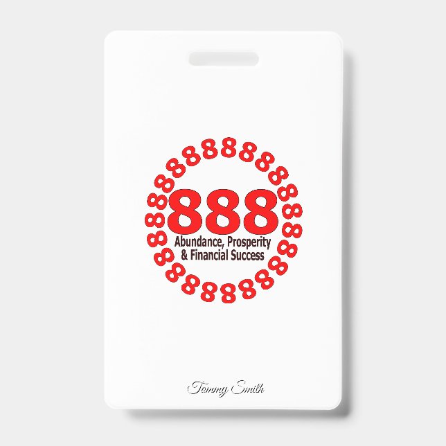 Elegant 888 Angel Number Invitation Card Ausweis (Vorderseite)