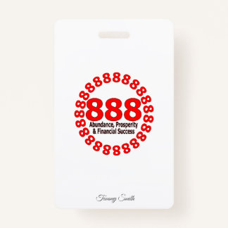 Elegant 888 Angel Number Invitation Card Ausweis