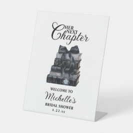 Elegant A New Chapter Bridal Shower Tabletop Sockelschild