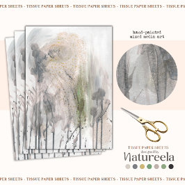 Elegant Abstract Gray Decoupage Tissue Paper Seidenpapier