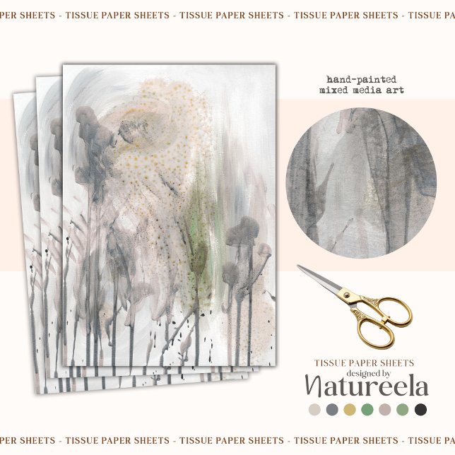 Elegant Abstract Gray Decoupage Tissue Paper Seidenpapier (Von Creator hochgeladen)