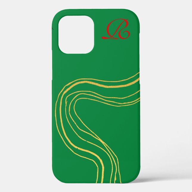 Elegant Abstrakt Gold Royal Green Case-Mate iPhone Hülle (Rückseite)