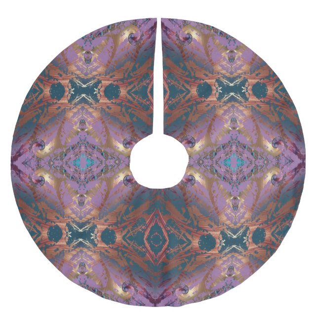 Elegant Abstrakt Polyester Weihnachtsbaumdecke (Vorderseite)