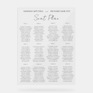 Elegant Acrylic Wedding Seating Chart Acrylschild