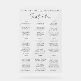 Elegant Acrylic Wedding Seating Chart Acrylschild