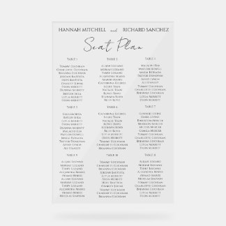 Elegant Acrylic Wedding Seating Chart Acrylschild