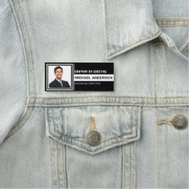 Elegant & Add-Logos Beruflicher Mitarbeiter Namensschild