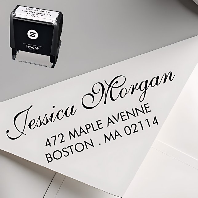 Elegant Address Stamp | Script Style Permastempel (Von Creator hochgeladen)