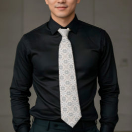 Elegant Aesthetics Spanish Geometric Pattern Tie Krawatte