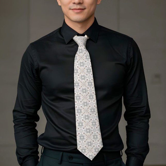 Elegant Aesthetics Spanish Geometric Pattern Tie Krawatte (Von Creator hochgeladen)