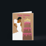 Elegant African American Sister Brown Karte<br><div class="desc">Diese schöne Geburtstagskarte zeigt eine afroamerikanische Frau mit einem schönen weißen Kleid. Schicken Sie Ihrer Schwester eine herzliche Karte,  die genau das ausdrückt,  was Sie gewollt haben zu sagen.</div>
