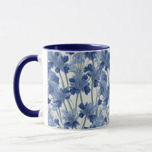 Elegant Agapanthus Floral Tasse