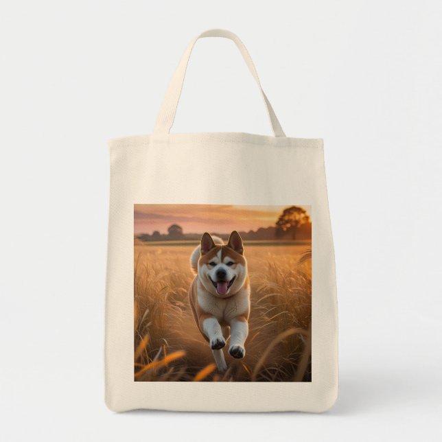 Elegant Akita Lebensmittelgeschäft Tasche (Vorne)