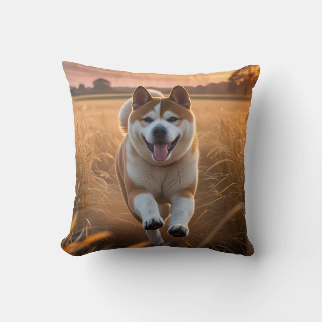 Elegant Akita Throw Pillow Kissen (Vorderseite)