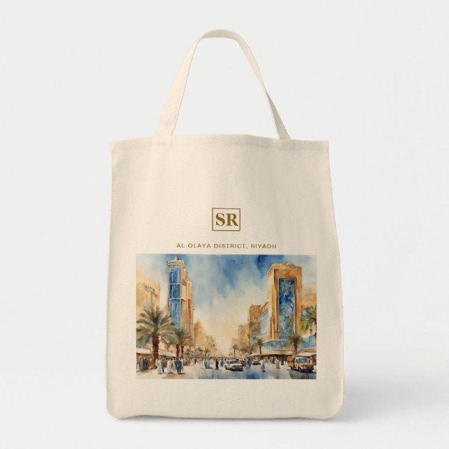 Elegant Al-Olaya District, Riyadh Tote Bag Tragetasche (Vorne)