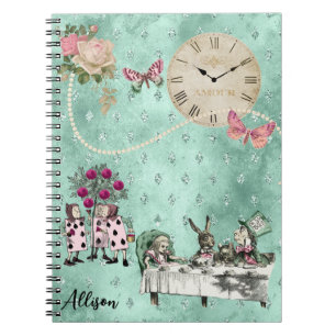 Elegant Alice In Wonderland Personalized Notizblock