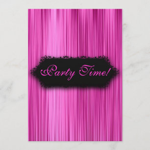 Elegant Alle Veranstaltungen Schwarz Rosa Vorhang Einladung