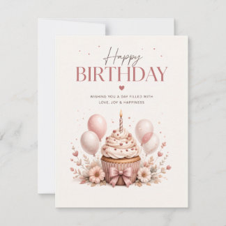 Elegant Alles Gute zum Geburtstag RSVP Karte