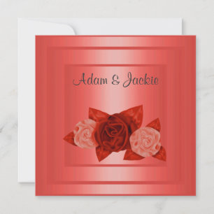 ELEGANT ALLRED ROSE WEDING INVITATION EINLADUNG