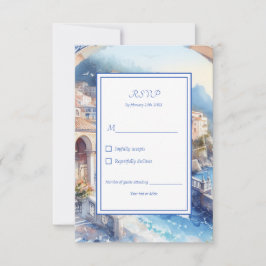 Elegant Amalfi Küste Italien RSVP Karte