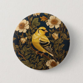 Elegant American Goldfinch Button
