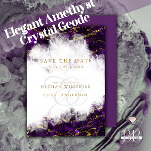 Elegant Amethyst Crystal Geode Einladung