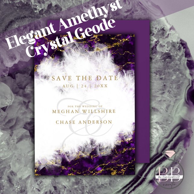 Elegant Amethyst Crystal Geode Einladung (Von Creator hochgeladen)