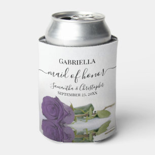 Elegant Amethyst Lila Rose Trauzeugin Hochzeit Dosenkühler